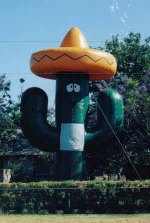 Saguaro cactus balloon - 25ft. cactus inflatable with sombrero.